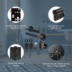 Mode - Grip Black Lever on Rose Door Handle Pack - Euro Lock & Thumbturn Cylinder - tradefit - 3