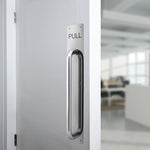 Architectural Pull Handle On Plate - Engraved Pull - 475 x 75mm - Polished Stainless Steel - tradefit - 5