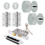 Nador Polished Chrome Mortice Door Knob Kit - 80mm Sashlock - tradefit - 1