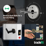 Dumont Antique Brass Lever on Rose Door Handle Kit - Medium Duty FD30/60 - 80mm Bathroom Lock - tradefit - 3