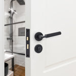 Mode - Grip Black Lever on Rose Fire Door Handle Pack - Bathroom - FD30/60 - tradefit - 6