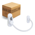 Cable Window Restrictor Safety Lock for Timber or UPVC With Keys - 200mm - White - Pack of 20