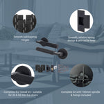 Mode - Grip Black Lever on Rose Fire Door Handle Pack - Latch - FD30/60 - tradefit - 3