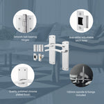 Euroda - Plus Polished Chrome Door Handle Pack - Latch - tradefit - 3