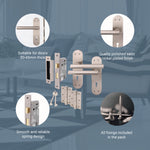 Olbia Satin Nickel Door Handle Pack - 80mm Sashlock - tradefit - 4
