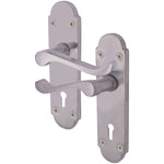 Victorian Rectory Satin Chrome Lever Door Handle Pack - BS3621 5 Lever Lock - tradefit - 2