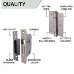 Victorian Rectory Satin Chrome Lever Door Handle Pack - BS3621 5 Lever Lock - tradefit - 5