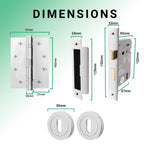 Euroda Polished Chrome Lever on Rose Fire Door Handle Pack - 3 Lever Lock - FD30/60 - tradefit - 5