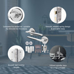 Euroda Polished Chrome Lever on Rose Fire Door Handle Pack - 3 Lever Lock - FD30/60 - tradefit - 3