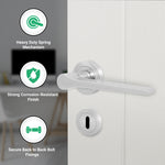 Tapera Satin Nickel Lever on Rose Door Handle Kit - Sashlock - tradefit - 2