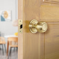 2.5 inch/64mm Tubular Latch Bolt Through - 44mm Backset - Satin Brass - tradefit