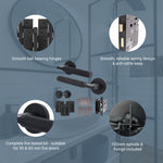 Mode - Grip Black Lever on Rose Fire Door Handle Pack - Bathroom - FD30/60 - tradefit - 3