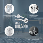 Euroda - Plus Polished Chrome Lever on Rose Door Handle Pack - 3 Lever Lock & Thumbturn Cylinder - tradefit - 3