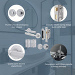 Mode - Grip Satin Chrome Lever on Rose Door Handle Pack - Bathroom - tradefit - 3