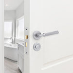 Mode - Grip Satin Chrome Lever on Rose Door Handle Pack - Bathroom - tradefit - 6