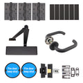 Fire Door Kit - Office Non Locking Door - Medium Duty - Matt Black
