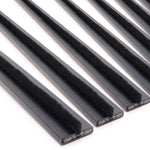 Intumescent Fire Door Brush Fire & Smoke Seal - 20x4x2100mm - Pack of 10 - Black - tradefit - 1