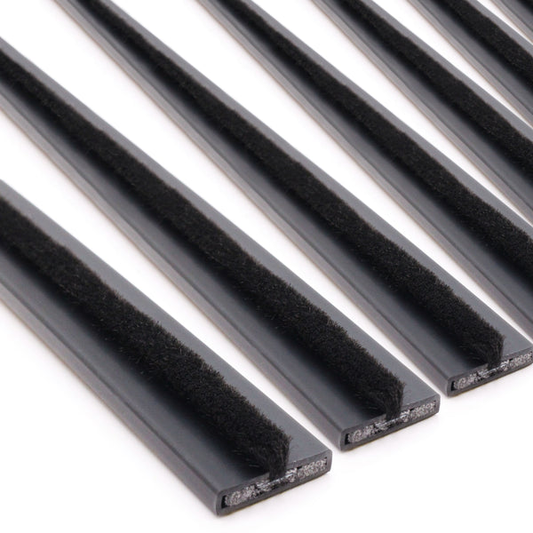 Intumescent Fire Door Brush Fire & Smoke Seal - 20x4x2100mm - Pack of 10 - Black - tradefit - Featured Image