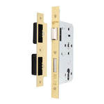 Fire Rated DIN Sashlock - 60mm Backset / 90mm Case / 72mm Centres - Satin Brass - tradefit - 1
