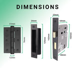 Euroda - Plus Black Door Handle Pack - Sash lock - tradefit - 5