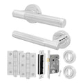 Aurora Polished Chrome Lever on Rose Door Handle Kit - Sashlock