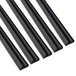 Twin Flipper Self Adhesive Acoustic Seal - 11 x 5mm x 2100mm - Black - Pack 5 - tradefit - 1