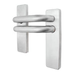 Round Bar 19mm Safety Return To Door Lever Latch Pack - 175 x 44mm - 66mm Latch x 75mm Hinges - Satin Stainless - tradefit - 2
