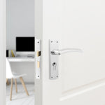 Euroda - Plus Polished Chrome Door Handle Pack - 3 Lever Lock & Thumbturn Cylinder - tradefit - 6