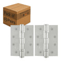 Case 40 Pairs Fire Door Hinges 4" Stainless Steel Grade 13  Square Corner - 102x76x3mm