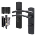 Euroda-Plus Black Door Handle Pack - Bathroom