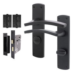 Euroda - Plus Black Door Handle Pack - Bathroom - tradefit