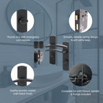 Euroda - Plus Black Door Handle Pack - Bathroom - tradefit - 3