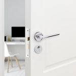 Euroda Polished Chrome Lever on Rose Fire Door Handle Pack - Euro Lock & Thumbturn Cylinder - FD30/60 - 6