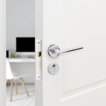Euroda Polished Chrome Lever on Rose Fire Door Handle Pack - Euro Lock & Cylinder - tradefit - 6
