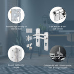 Euroda - Plus Polished Chrome Door Handle Pack - 3 Lever Lock & Thumbturn Cylinder - tradefit - 3
