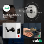 Dumont Antique Brass Lever on Rose Door Handle Kit - Medium Duty FD30/60 - 80mm Euro Sashlock and Thumbturn Cylinder - Master Keyed - tradefit - 3