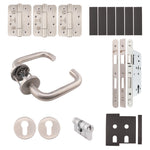 Fire Door Kit - Locking Door - Severe Duty - Double Cylinder Master Keyed - Satin Stainless Steel - tradefit - 1