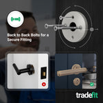 Moreno Antique Brass Lever on Rose Door Handle Kit - Medium Duty FD30/60 - 80mm Euro Sashlock and Double Cylinder - Keyed to Differ - tradefit - 3