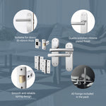 Olbia Polished Chrome Door Handle Pack - 76mm Latch - tradefit - 3