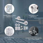Euroda Satin Chrome Lever on Rose Door Handle Pack - Euro Lock & Cylinder - tradefit - 3