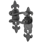 Fleur De Lys Antique Black Cast Iron Lever Door Handle Pack - BS3621 5 Lever Sashlock - tradefit - 2