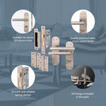 Olbia Satin Nickel Door Handle Pack - 80m Bathroom - tradefit - 4