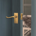 4 inch/102mm Fire Rated Tubular Latch Bolt Through - 57mm Backset - Satin Brass - tradefit