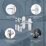 Nola Polished Chrome Door Handle Pack - 76mm Latch - tradefit - 4