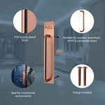 Architectural Pull Handle On Plate - Engraved Pull - 475 x 75mm - PVD Bronze - tradefit - 3