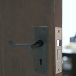 Victorian Scroll Matt Black Lever Door Handle Pack - BS3621 5 Lever Lock - tradefit - 6