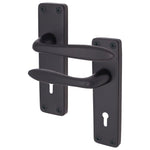 Sassari Matt Black Lever Door Handle Pack - BS3621 5 Lever Lock - tradefit - 2