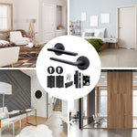 Euroda Black Lever on Rose Door Handle Pack - Euro Lock & Cylinder - tradefit - 7