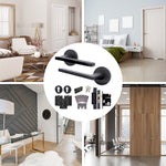 Euroda Black Lever on Rose Fire Door Handle Pack - Euro Lock & Cylinder - FD30/60 - tradefit - 7