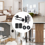 Euroda Black Lever on Rose Door Handle Pack - 3 Lever Lock - tradefit - 7